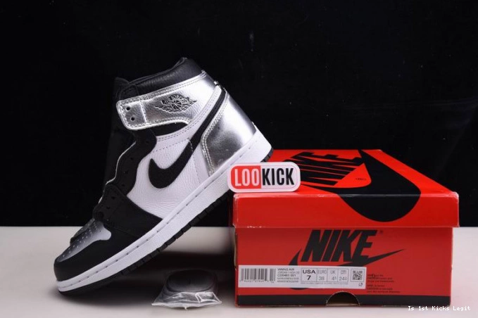CD0461-001 OG JORDAN HIGH WMNS SILVER AIR 1 TOE 0718